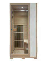 Load image into Gallery viewer, Indoor 1 Person Canadian Hemlock Very Low EMF Far Infrared Sauna