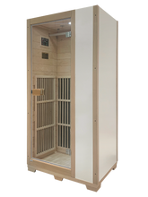 Load image into Gallery viewer, Indoor 1 Person Canadian Hemlock Very Low EMF Far Infrared Sauna