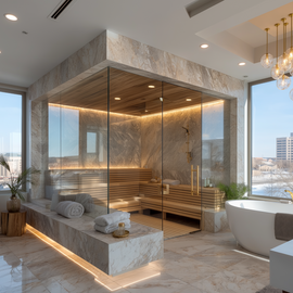 Luxury Glass Sauna Room