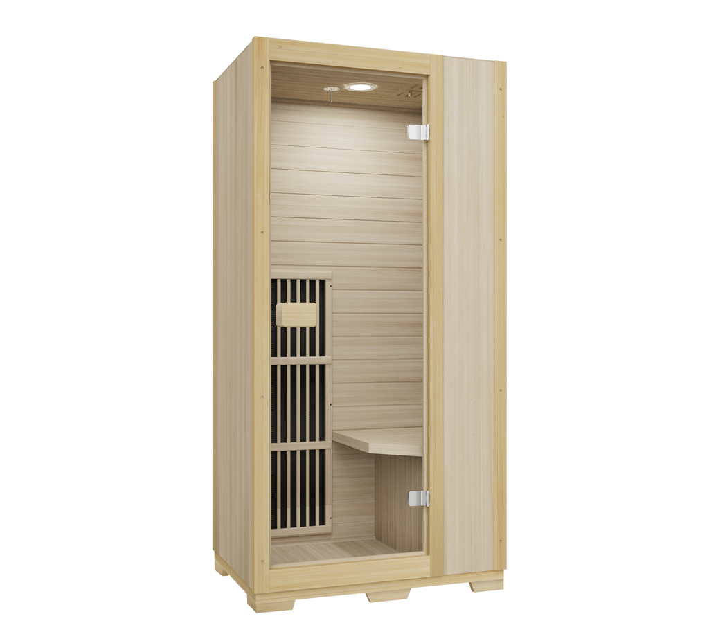 Indoor 1 Person Canadian Hemlock Very Low EMF Far Infrared Sauna