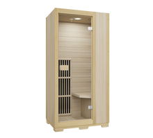 Load image into Gallery viewer, Indoor 1 Person Canadian Hemlock Very Low EMF Far Infrared Sauna