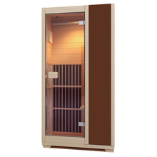 Load image into Gallery viewer, Indoor 1 Person Canadian Hemlock Very Low EMF Far Infrared Sauna