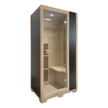 Load image into Gallery viewer, Indoor 1 Person Canadian Hemlock Very Low EMF Far Infrared Sauna