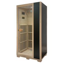Load image into Gallery viewer, Indoor 1 Person Canadian Hemlock Very Low EMF Far Infrared Sauna