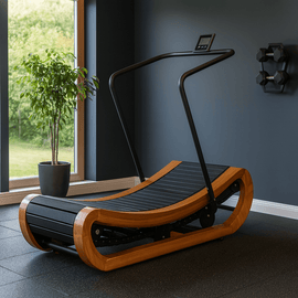 R2000 Handcrafted Solid Wood Curved Resistance Treadmill